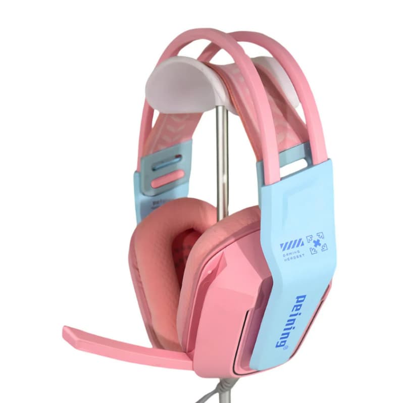 Headset Gamer Peining PEI-002 •Conforto para Longas Sessões•Microfone com Cancelamento de Ruído