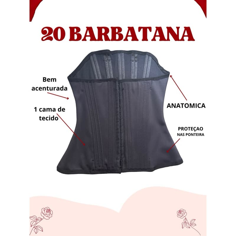 Cinta Modeladora com 20 barbatanas feminina pos cirurgica