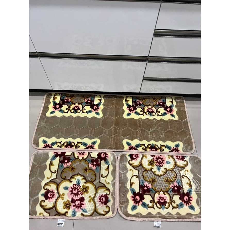 Jogo TAPETE Para Cozinha Floral 3 Peças ANTITERRAPANTE, DECORACAO DE COZINHA E CASA