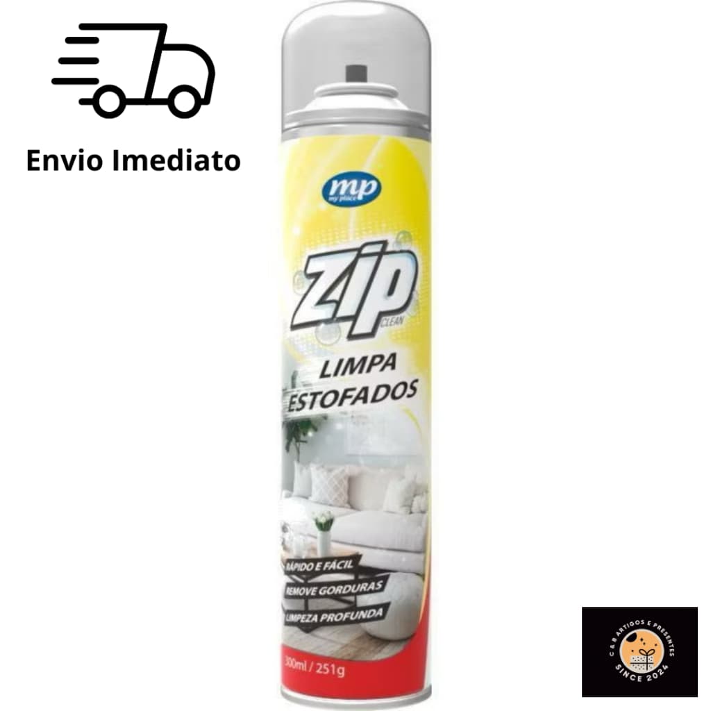 Limpa Estofado Zip Clean Limpeza a Seco Spray Espuma Magica 300 ML