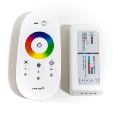 Central Controladora RGB Controle Touch RF 2.4G Fita LED 4 Vias Sanca Luminária Piscina 12v-24v