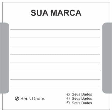 kit 6 blocos com a sua logo e informações