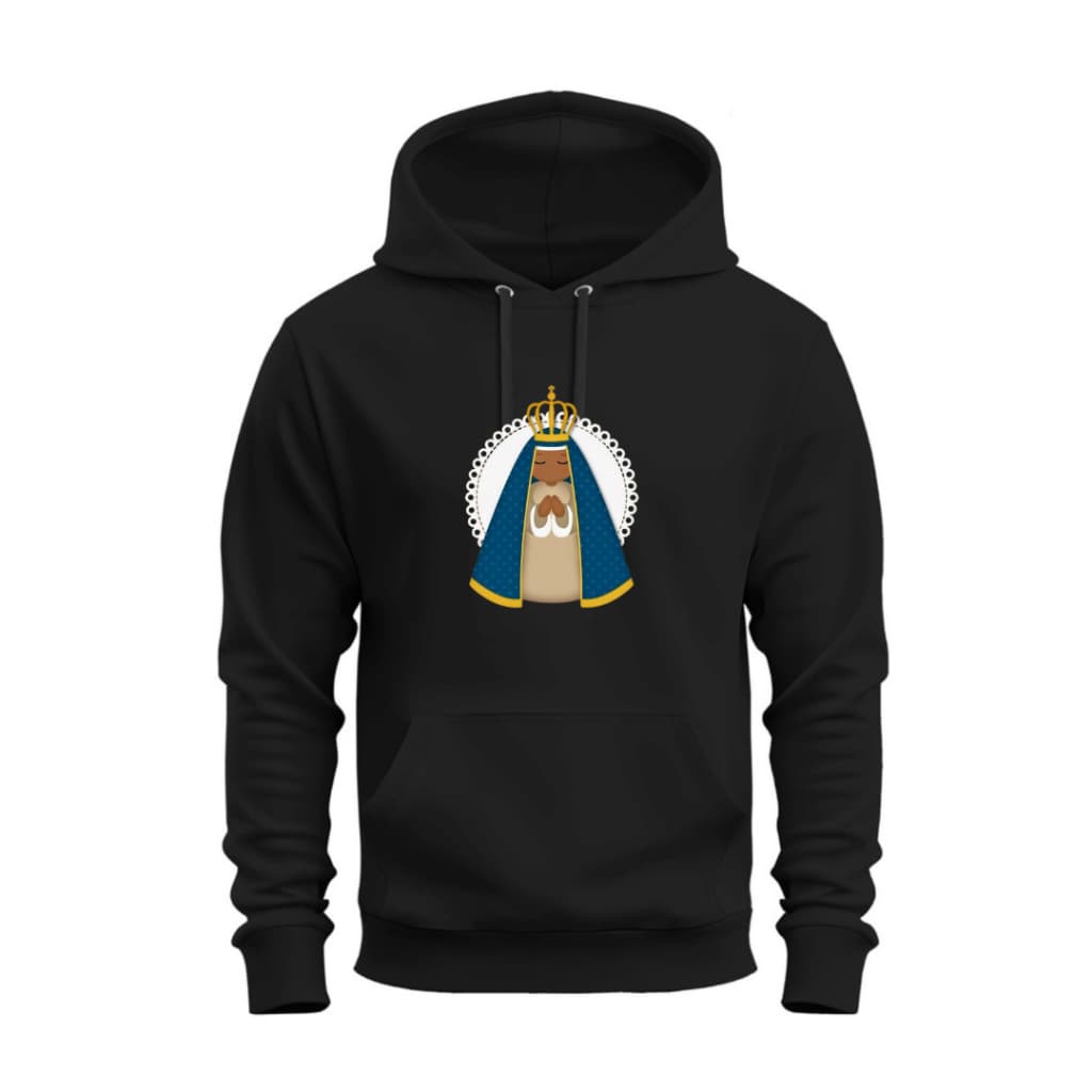 Moletom Religioso Sueter Blusa de Frio Canguru Nossa Senhora Aparecida
