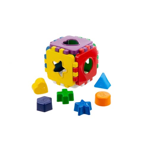 Brinquedo Monta e Desmonta Didático Colorido Peças de Encaixar Cubo Blocos Infantil Pedagógico Bebê