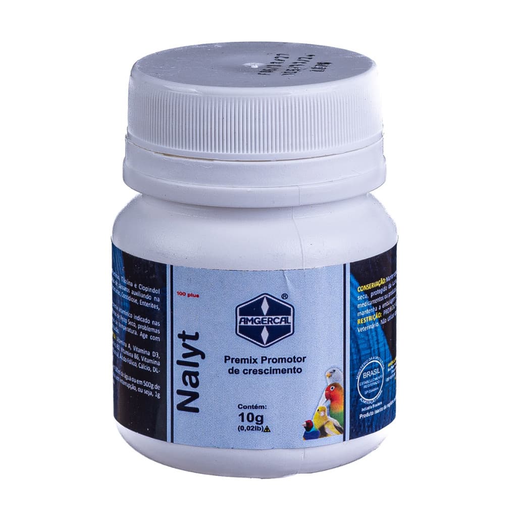 Nalyt 100 Plus para Pássaros com Problemas Respiratórios - Amgercal 10g