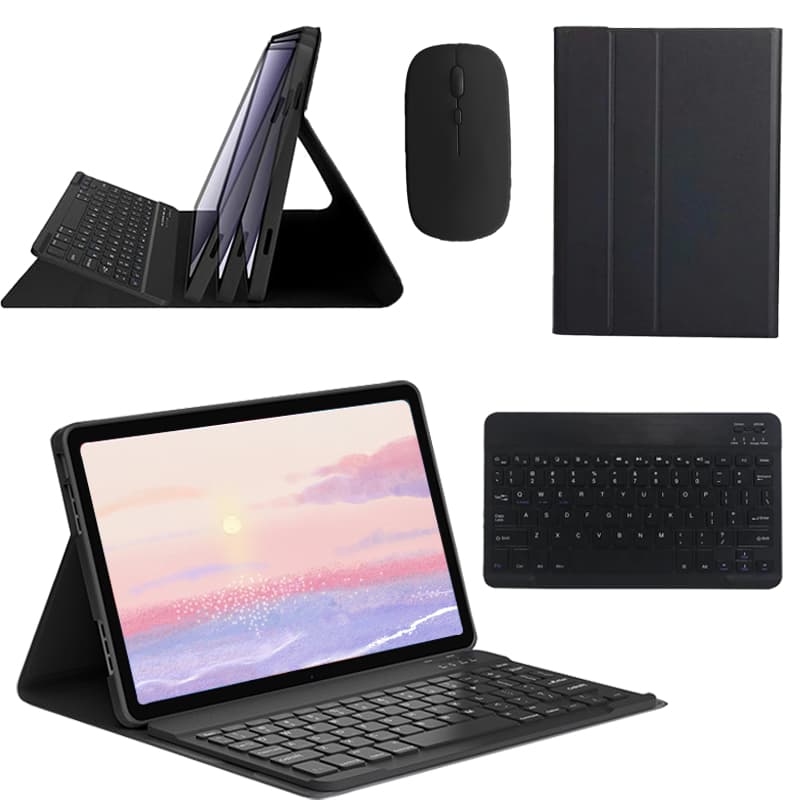 Capa para tablet + teclado quadrado ABNT2 + mouse sem fio para iPad  Air7/Air 6/Air5/Air4/Air3/11ª/10ª/9ª/8ª geração