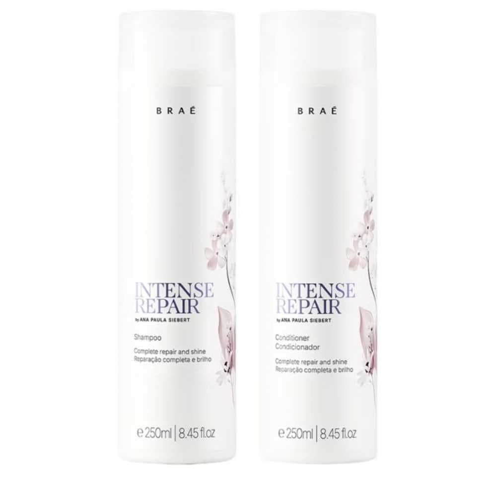 Braé Intense Repair Kit Shampoo 250ml + Condicionador 250ml (Reconstrução Completa da Fibra Capilar)
