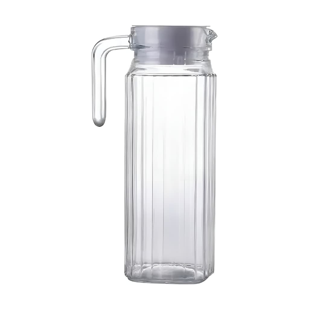 Jarra de Vidro Suco Suiça 1 Litro Transparante Com Tampa e Alça Ideal para Suco, Água, Refrigerante