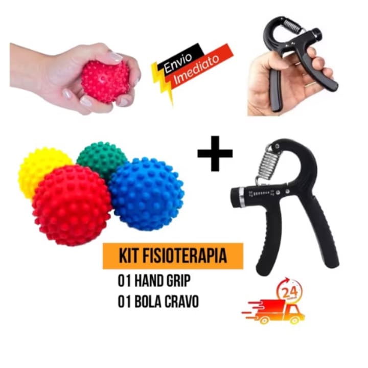 HAND GRIP + BOLA CRAVO kit fisioterapia.