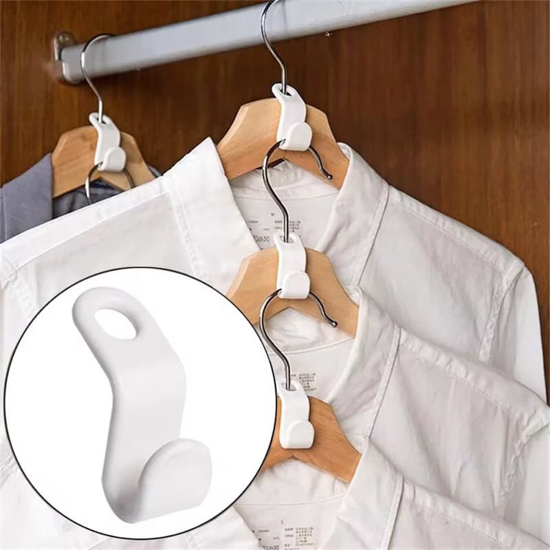Kit 10/50 Ganchos Extensores De Cabide Roupas Conector