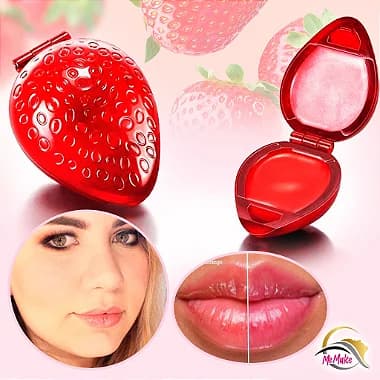 Brilho Labial Moranguinho Retrô Infantil Anos 2000 – Hidratante Labial com Cheirinho de Morango • Nostalgia- verm e osa