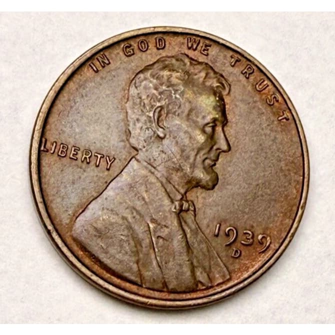 moeda 1 cent Usa 1939 original rara perfeita para coleção top