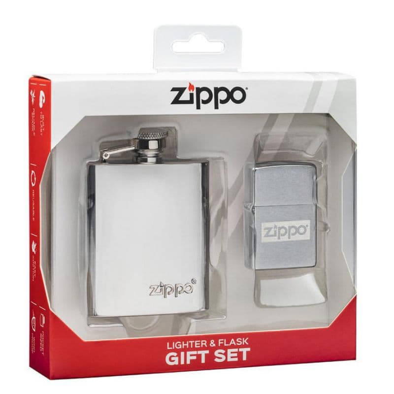 Zippo Flask & Lighter Gift Set - 49358