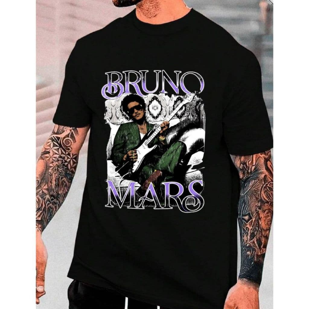 Camiseta Masculina Show Bruno Mars Pop Hip Hop R&b Musica 9 Elite Adulto 100% Algodão P ao Plus Size