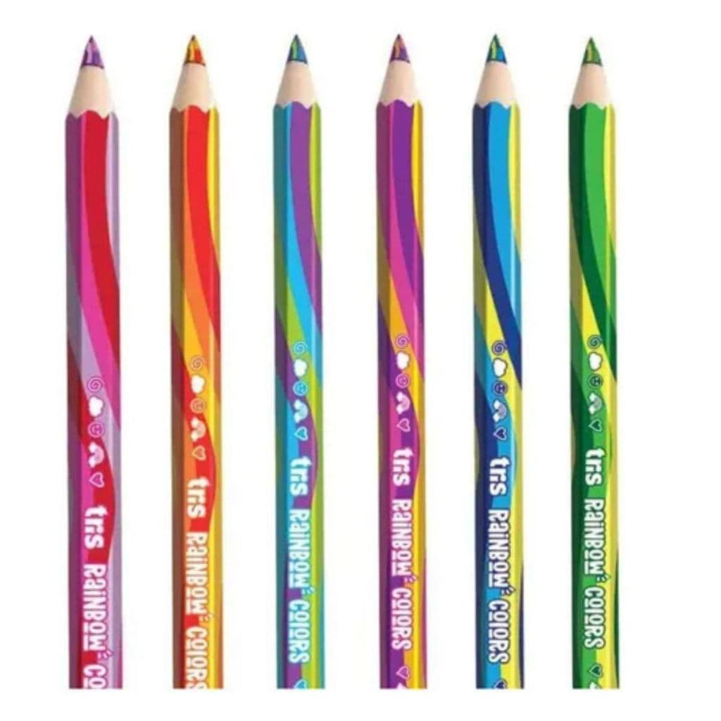 Lápis De Cor Multicolorido Jumbo Tris - Rainbow Colors (un)