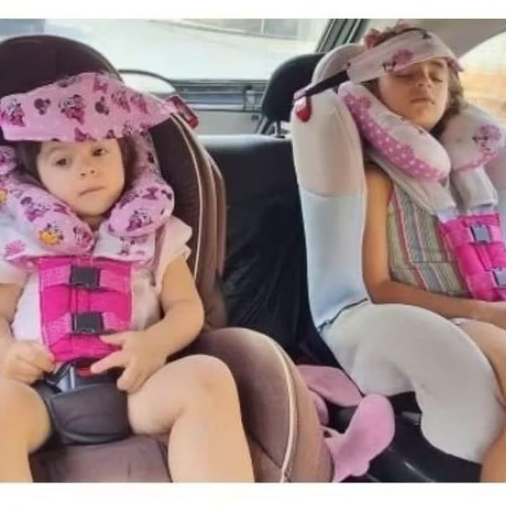 almofada de pescoço com protetor segurança para cabeça, cadeirinha de carro ou bebê conforto, carrinho de bebê