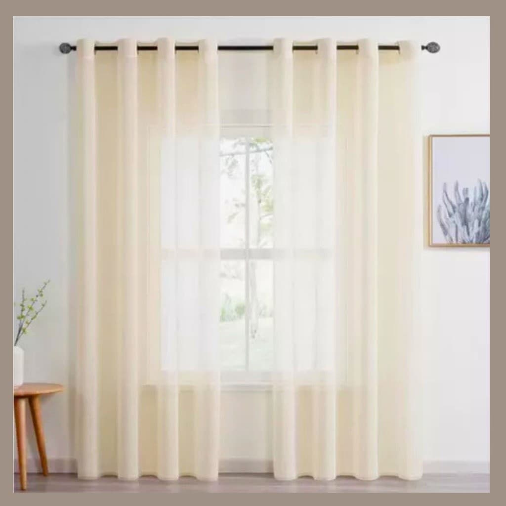 Cortina Voil lisa Transparente sem forro 2,60m x 2,60m