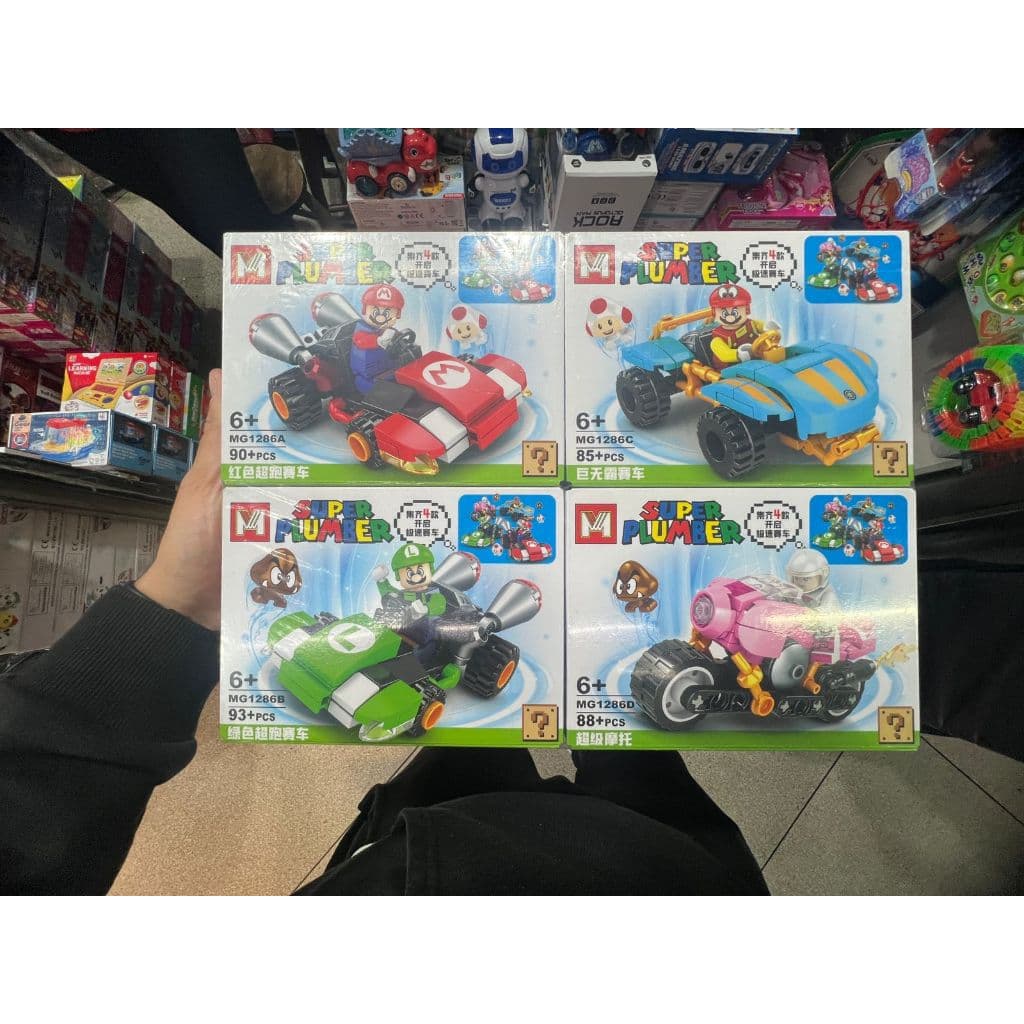 KIT LEGO SUPER MARIO CARROS DE CARRIDA 4 BONECOS EXCLUSIVOS - ENVIO IMEDIATO