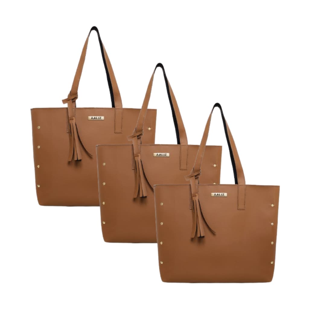 Bolsa Feminina Sacola Média de Ombro Tote 3 Peças Oportunidade