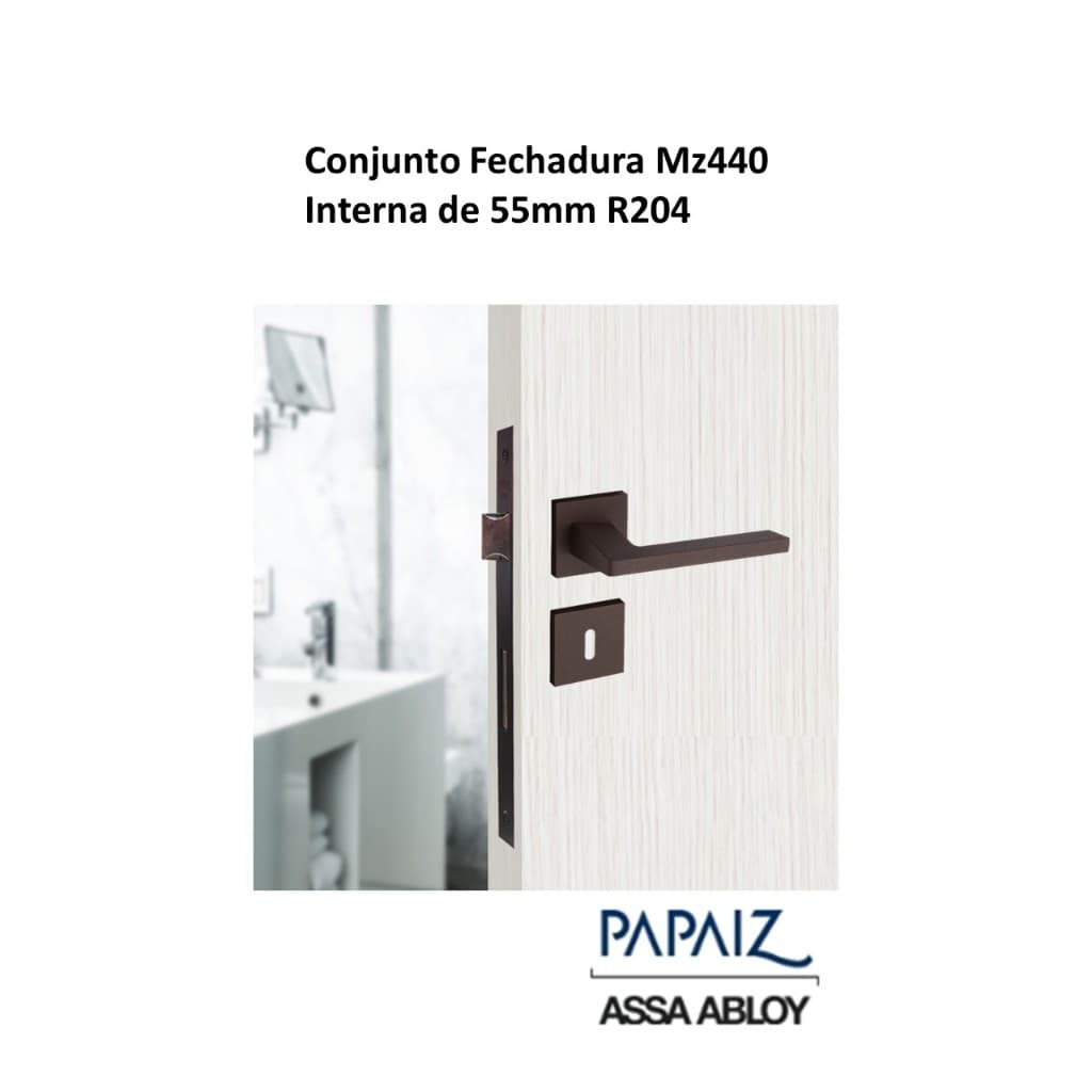 Conjunto Fechadura Mz440 Interna Corten (Marrom) de 55mm R204
