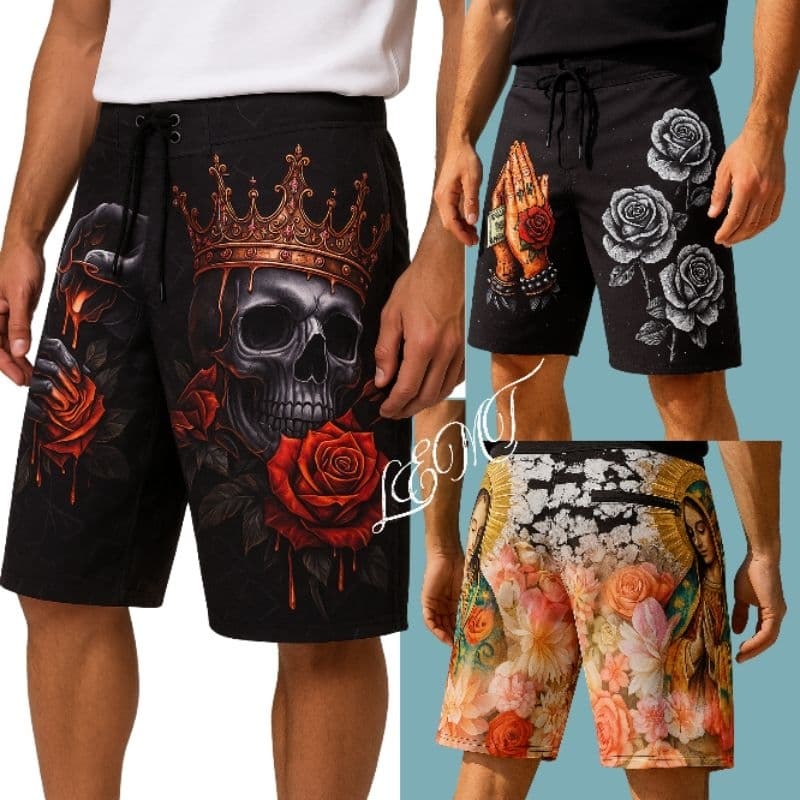2 Bermudas Masculinas Estilo Surf com Elastano | Conforto, Qualidade e Estampas Exclusivas