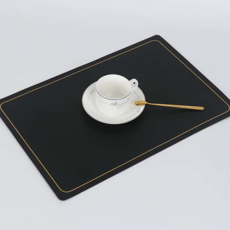 Jogo 6pec Americano Material COURO ORIGINAL Impermeável E à Prova De Manchas Para Mesa De Jantar