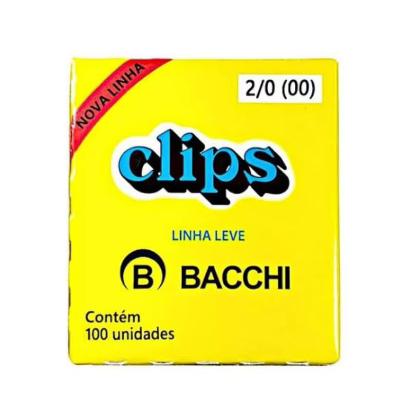 Clips Bacchi Galvanizado N2/0 Linha Leve C/100 Unidades