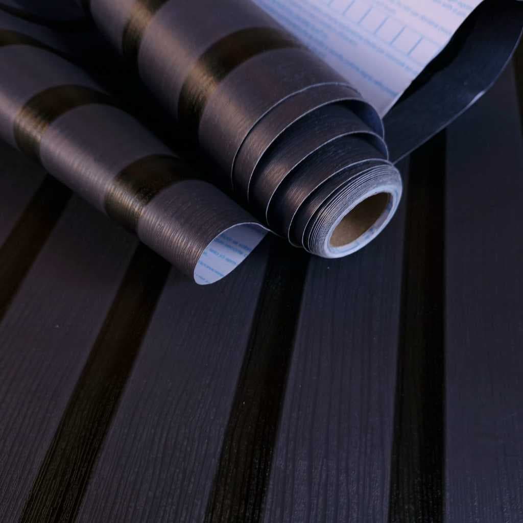 Papel de Parede Autocolante Efeito 3D Madeira Ripado Impermeável 5 metros X 45 Cm