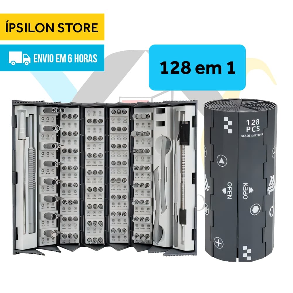 Kit Com 128 Peças De Chave De Fenda Jogo Ferramenta Chaves Alen Torx Fenda Philips Melhor Qualidade