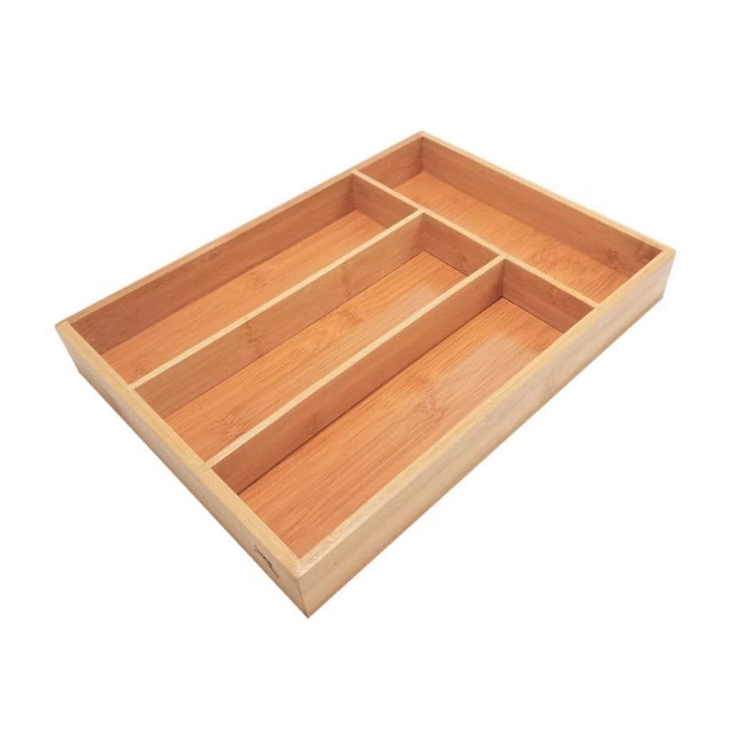 Porta Talheres Organizador de Bambu 34 cm