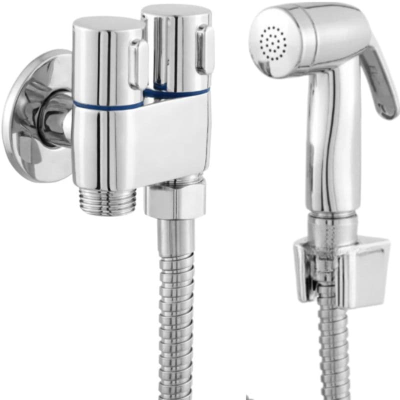 Ducha Higiênica C77 Registro Duplo Duas Saídas Metal Cromado 1/2