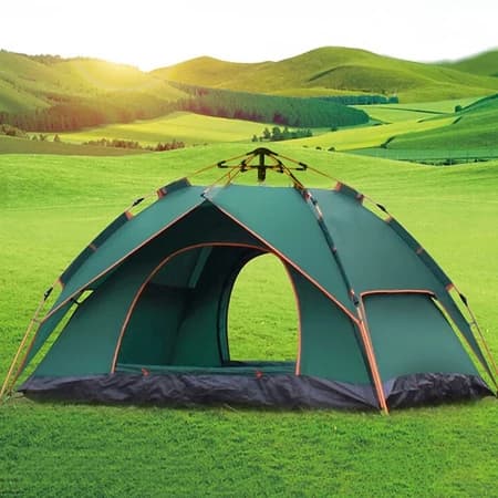 Barraca Impermeável Portátil para Camping 4 Pessoas com Dois Andares 200x210x135cm Ideal para Praia