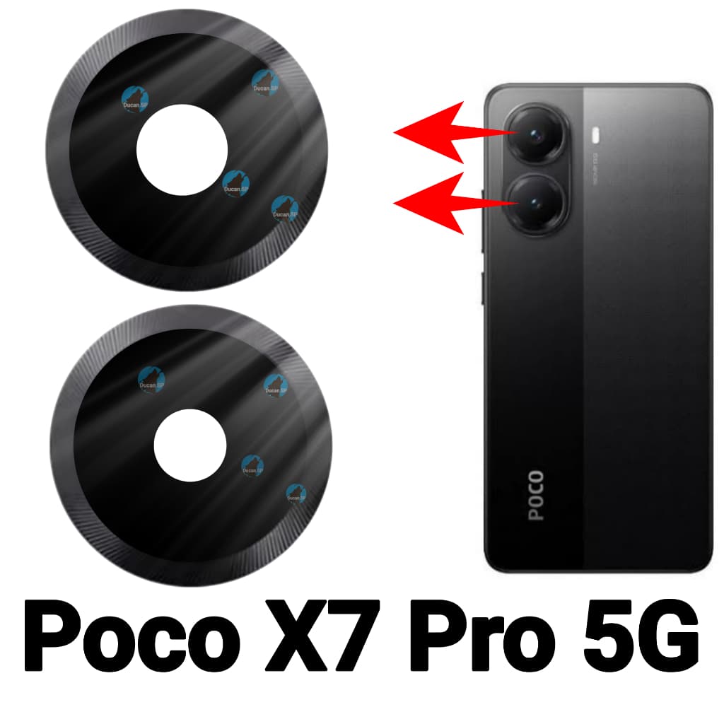 Lente da câmera Para Poco X7 Pro 5G Vidro traseiro da câmera Vidrinho