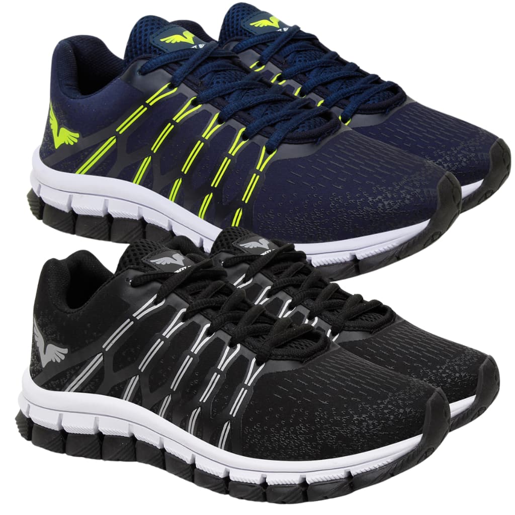 Kit 2 Pares Tênis Masculino Academia Estiloso Corrida Caminhada Treino Novidade Em Promoção