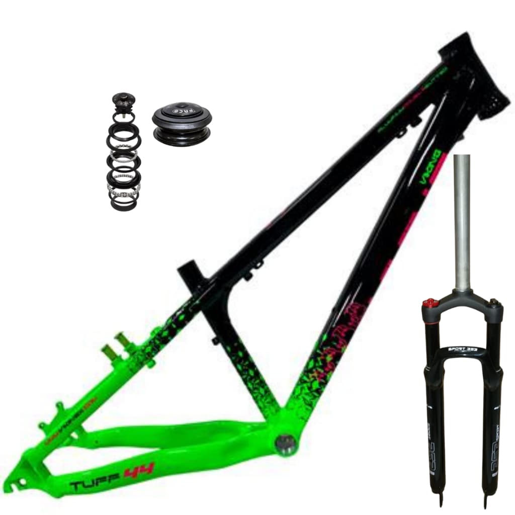 Quadro 26 Viking Dirt J Tuff 44+Garfo C/Trava Ombro Ajuste Preload+Caixa de Direção 1.1/8*44*30