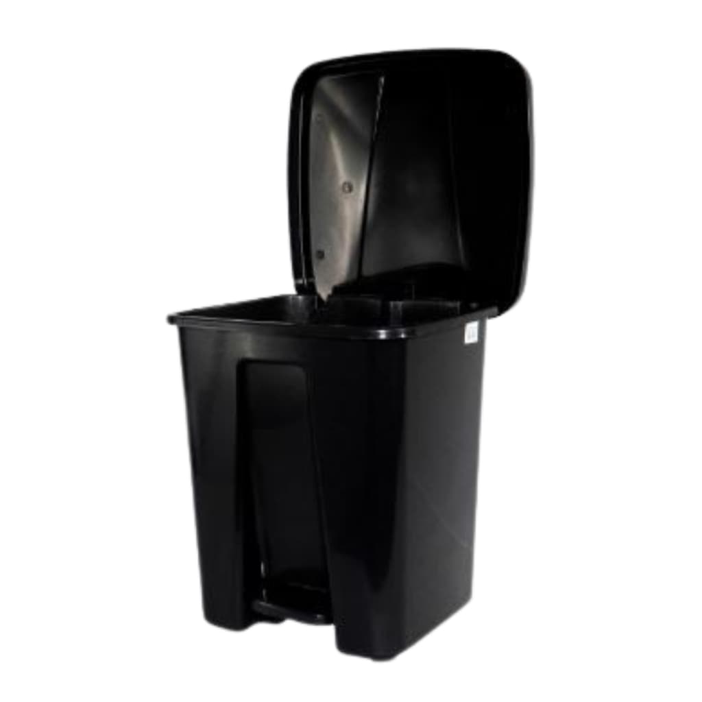 Cesto Lixeira  com Pedal para banheiro cozinha 13 Litros - Preto - Plasconex
