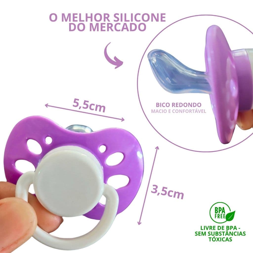 Chupeta Infantil Bico Ortodôntico Colorida Ventilada Unissex Pacote 25 Unidades