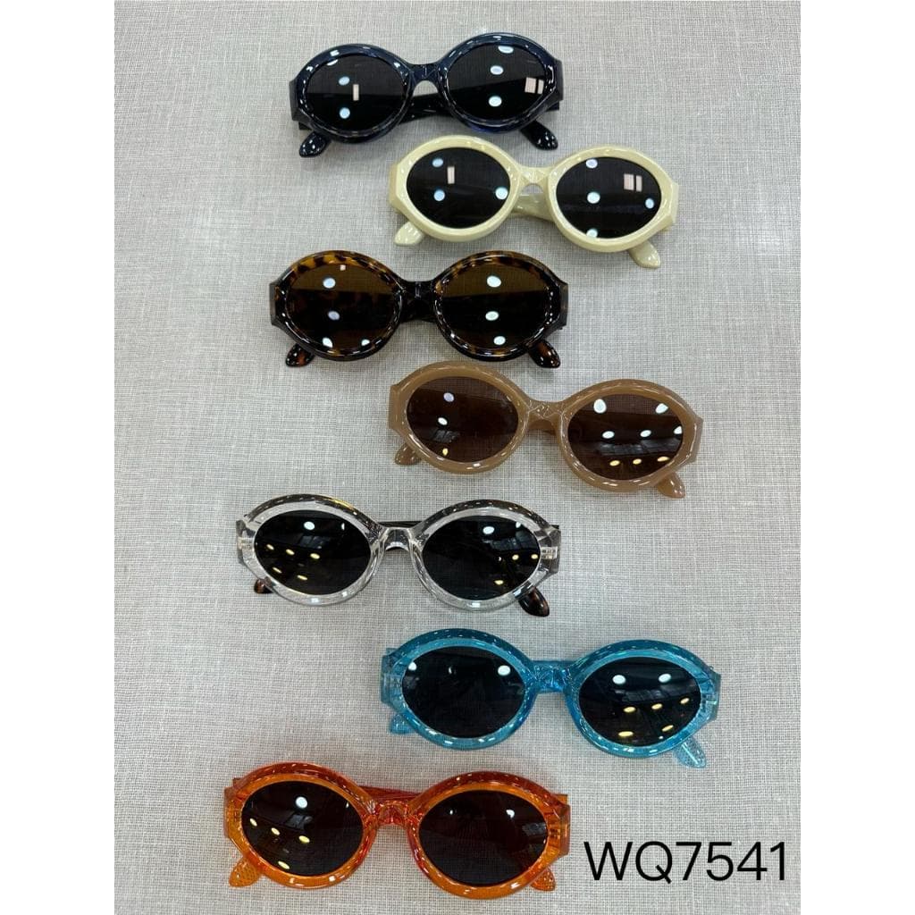 Óculos de Sol WQ7541 – Estilo Retrô Redondo com Cores Vibrantes