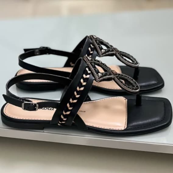 Sandalia Feminina Rasteira Casual Fivela Lançamento Dakota Original