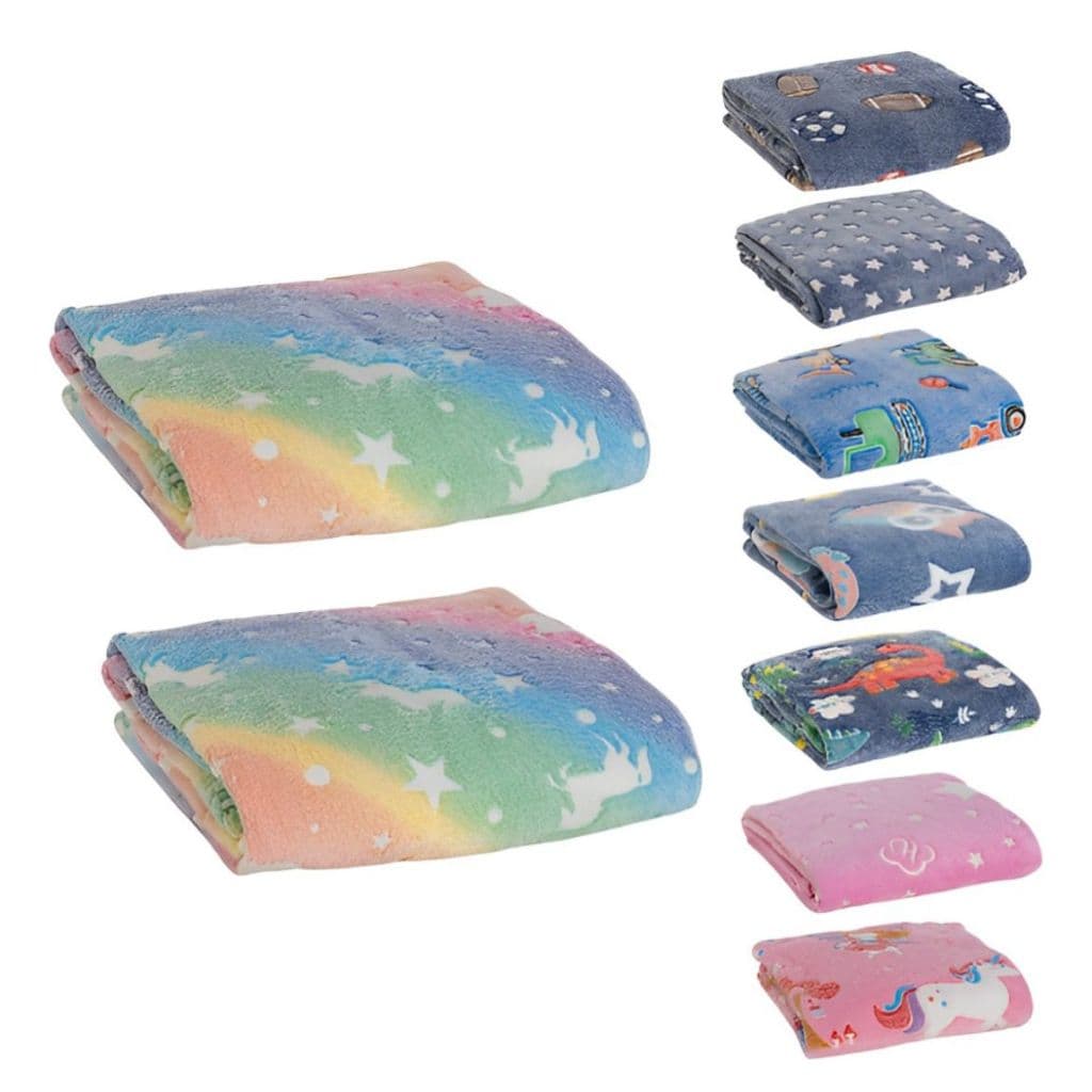 Cobertor Manta Brilha No Escuro Cobertor Mantinha Infantil Macia 1,50x2,00 Para Criança