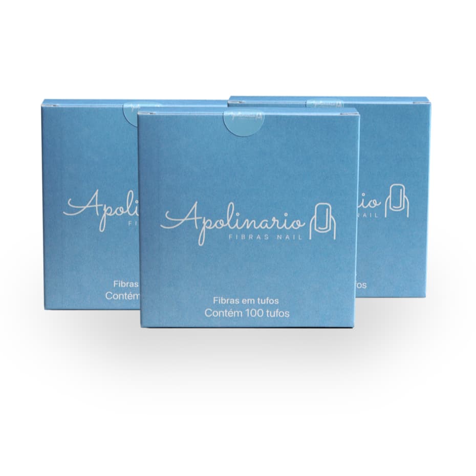 3 Pacotes de Fibra Apolinario Nails 100 Tufos