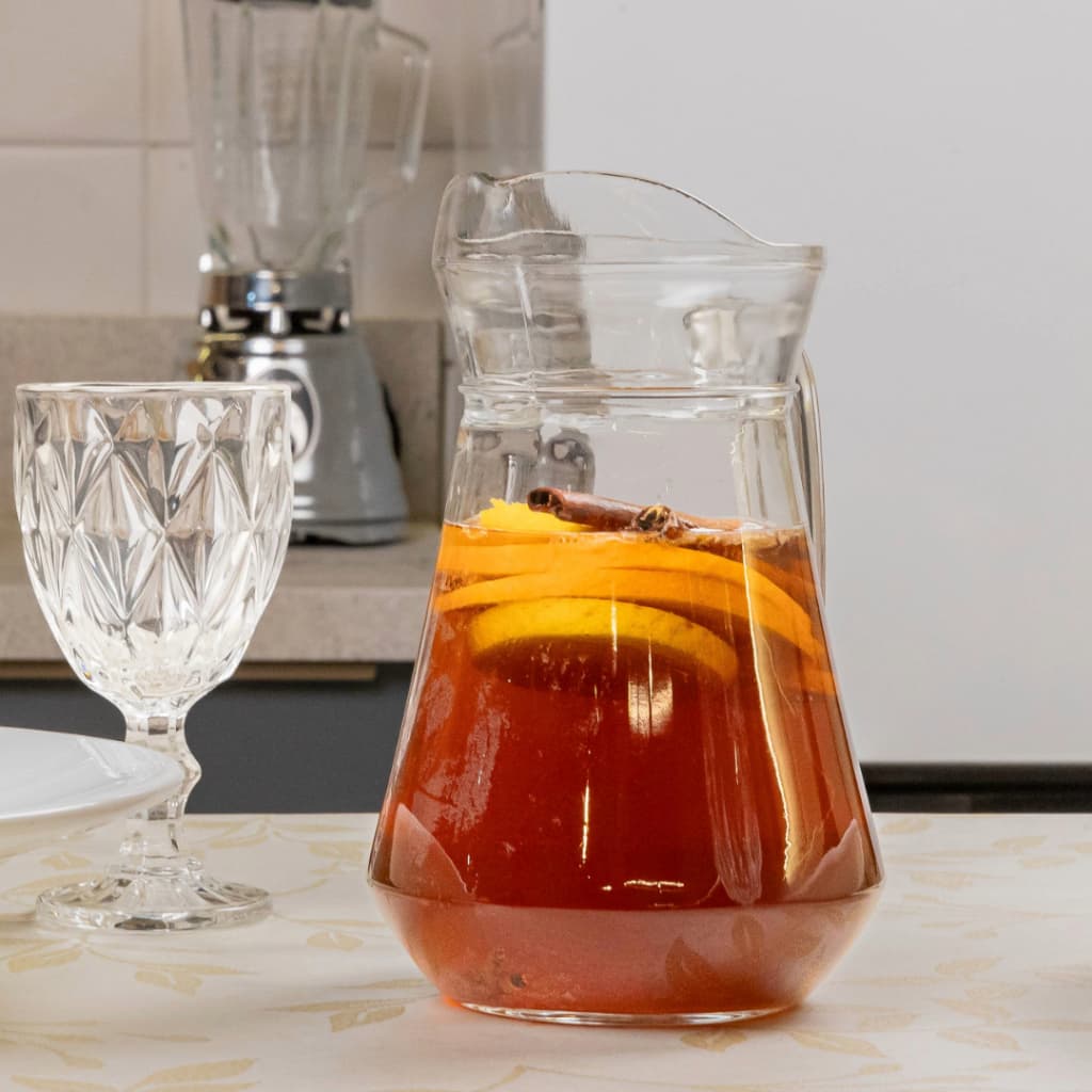 Jarra de Vidro Transparente Requinte P/ Água, Suco e Refrigerante 1500ml