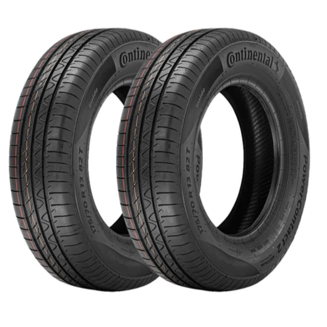 Kit 2 Pneus Aro 14 Continental 185/60R14 82H PowerContact 2