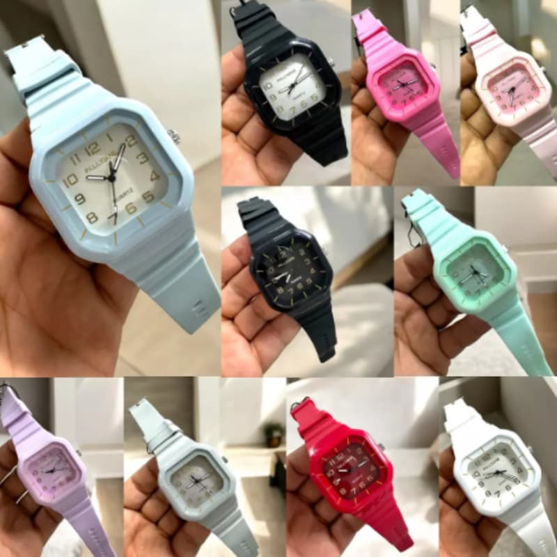 Relógio Feminino Luxo com Pulseira de Borracha a prova d Água Presente