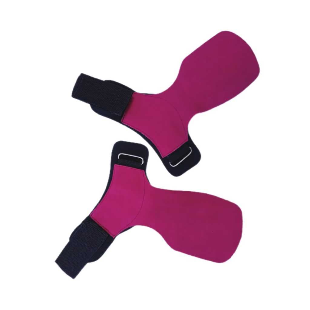 Luva Hand Grip 100% Couro sem furo com Neoprene para Crossfit e Academia cor preta