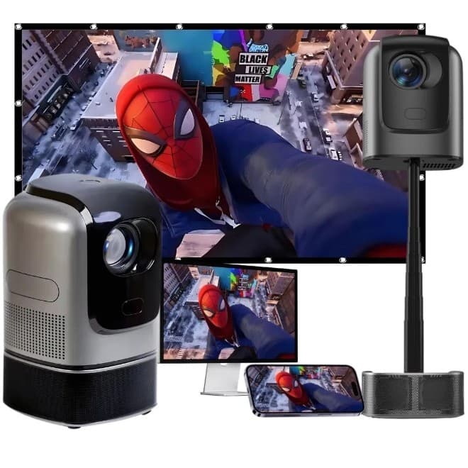 Mini Projetor Portáti STL1l 4k Android Full Hd Smart Wi-fi Para Cinema Em Casa