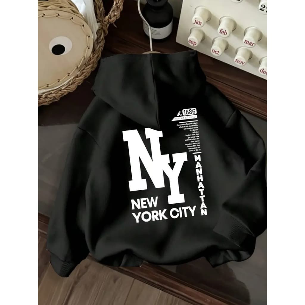 Moletom Feminina de Poliéster com Impressão Gráfica de Cartoon, Sweatshirt com Capuz para Todas as Estações, Tecido de M