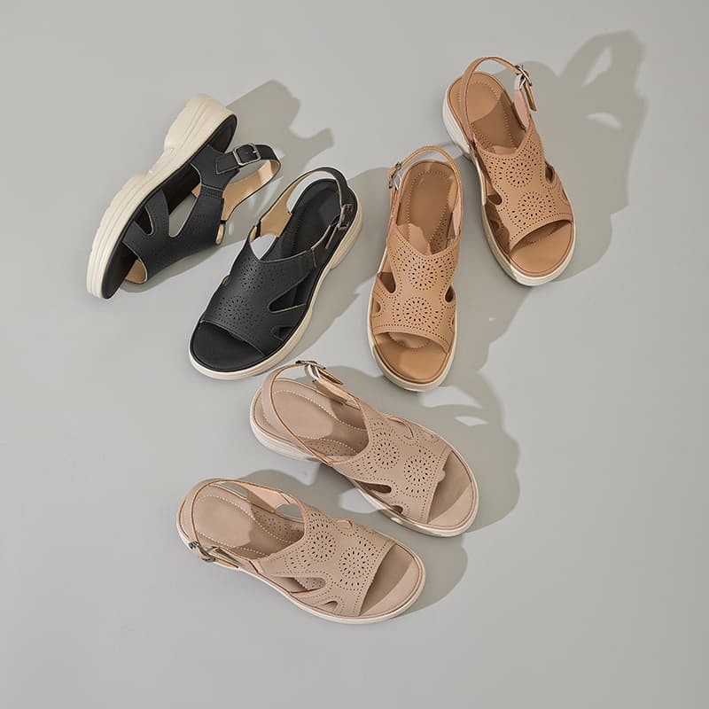 Sandália Ortopédica Feminina de salto alto com Papete Feminina birken com fivela