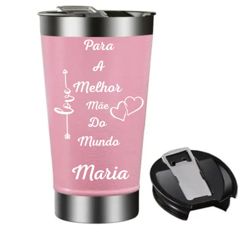 Copo Térmico Inox 473ml Personalizado - Presente Dia Das Mães