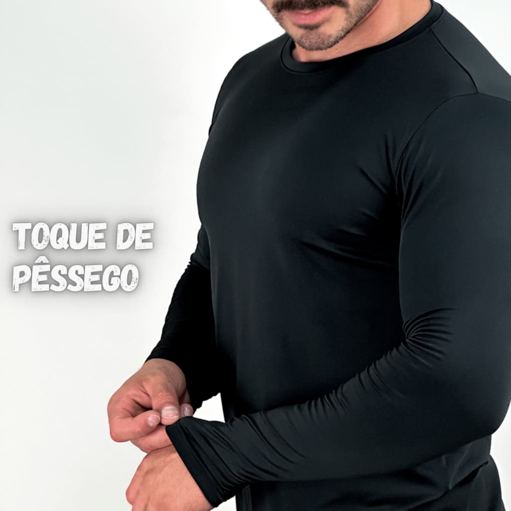 Camiseta Masculina Térmica com Proteção UV 50+ Leve